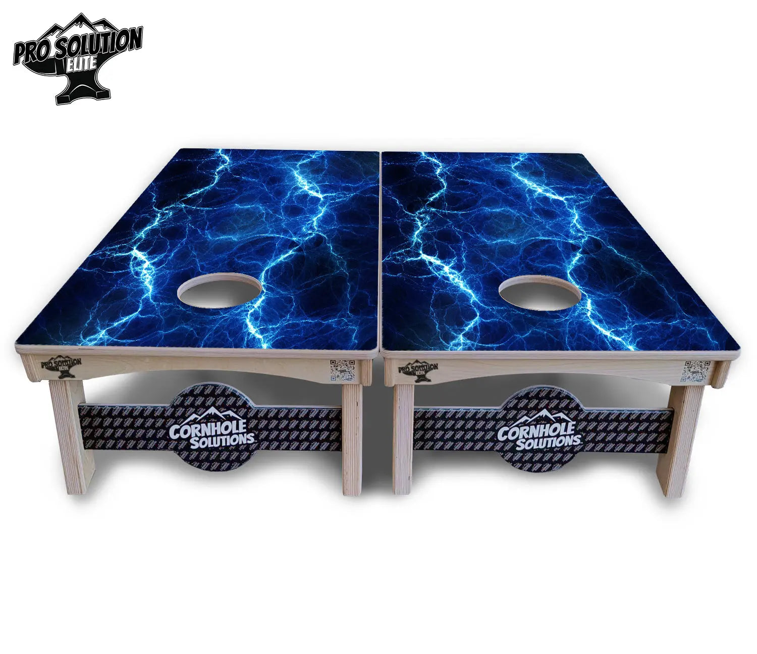 Blue & Green Lightning Cornhole Boards - Pro Solution Elite Series Cornhole Solutions