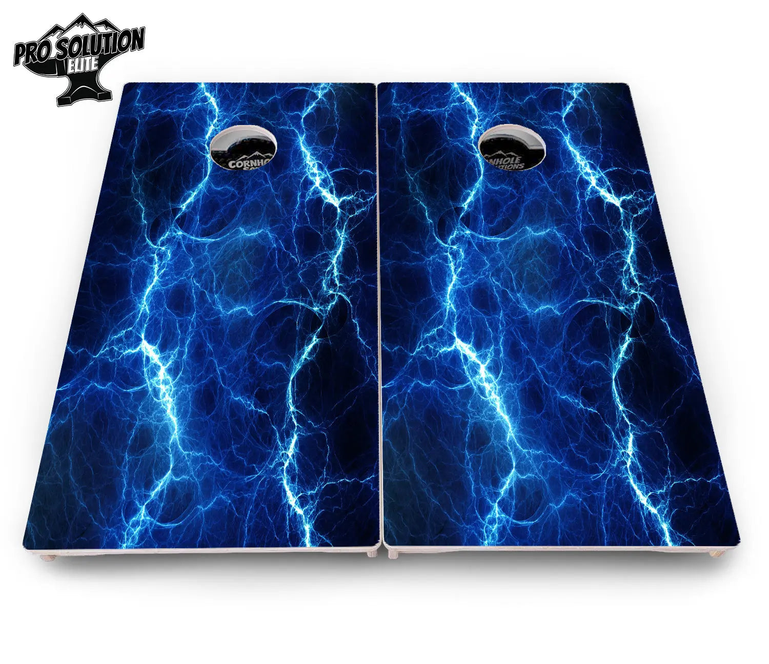Blue & Green Lightning Cornhole Boards - Pro Solution Elite Series Cornhole Solutions