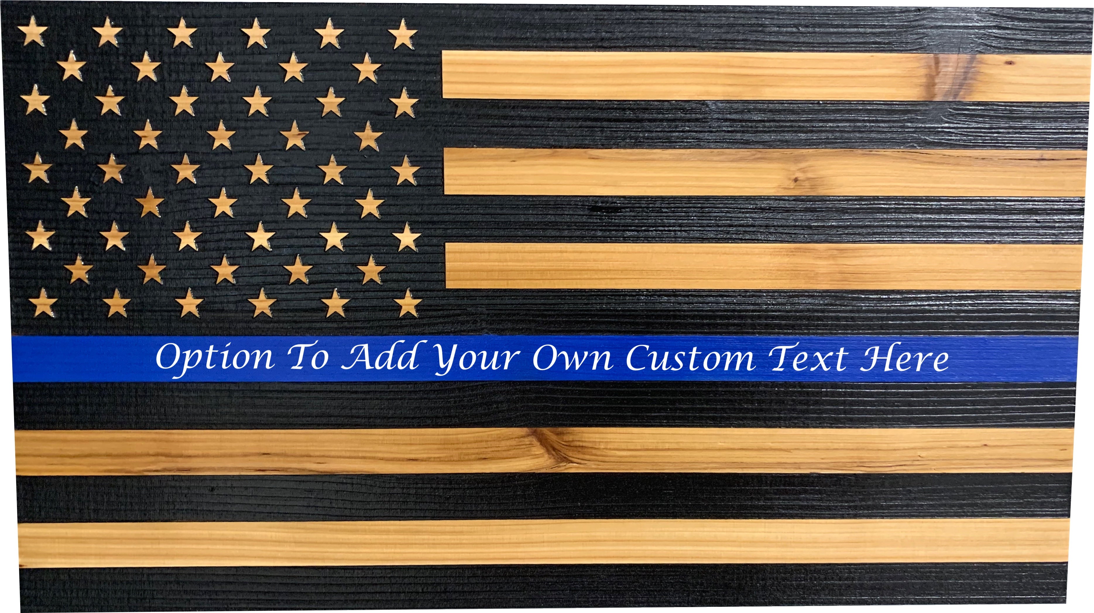 Blue Line American Flag Hidden Gun Storage, Customizable Thin Blue Line Concealment Flag for Police Officers and Law Enforcement Professionals by Bellewood Designs, Southern home