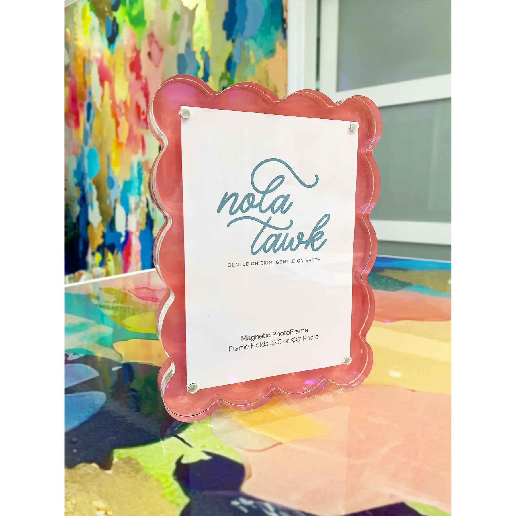 Blush Scalloped Magnetic Frame Nola Tawk