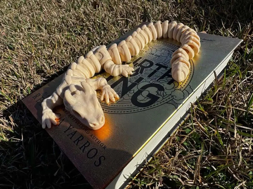 Bone Dragon 3D Printed Fidget Toy | Large Fantasy Sensory Toy by Mushroom Lady Co, paper gift detail photo 4