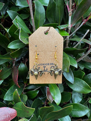 Bone & Brass Earring Collection Mushroom Lady Co