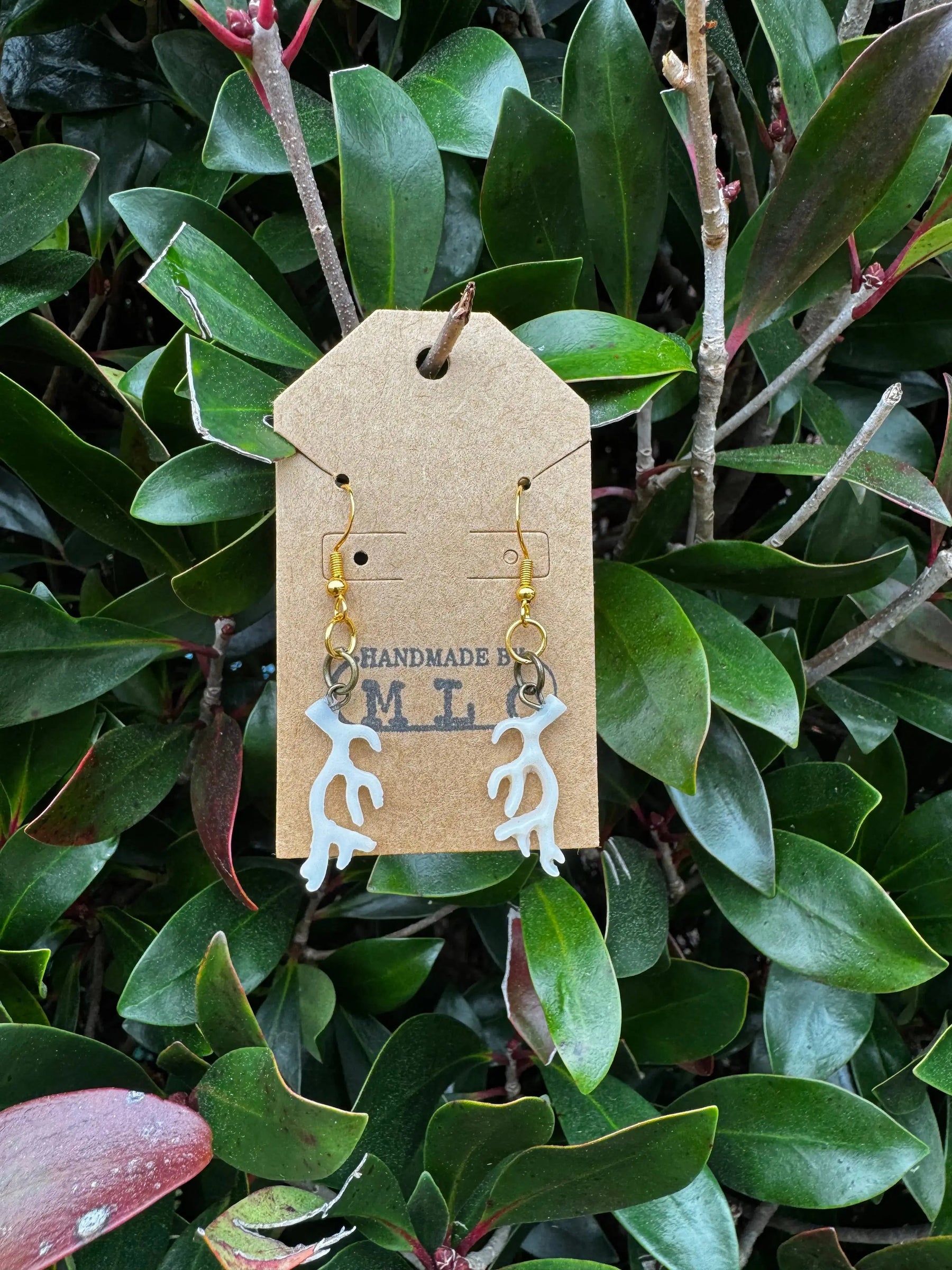 Bone & Brass Earring Collection Mushroom Lady Co