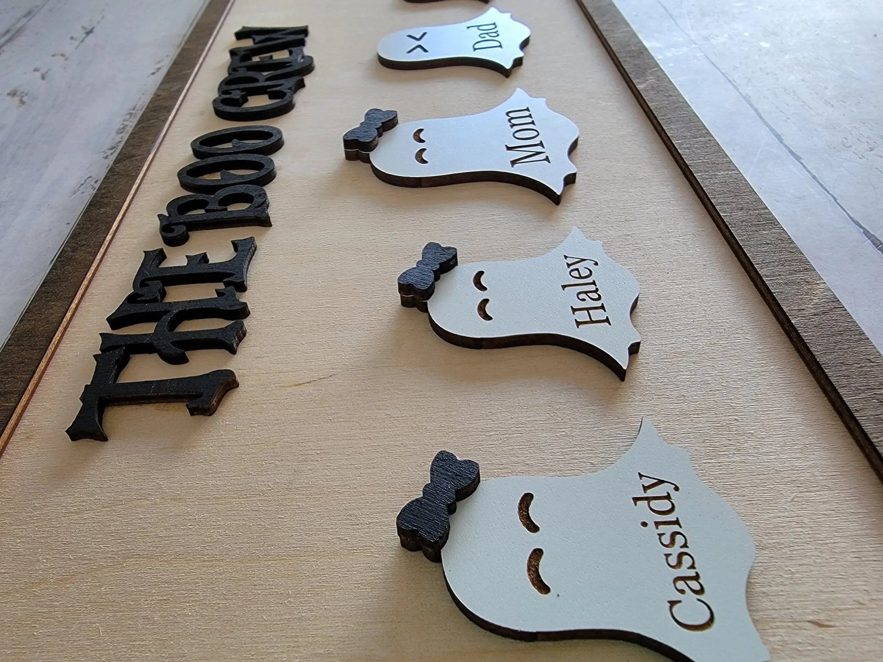 Boo Family Ghost Sign by EverLee Creations, Southern home decor detail photo 3