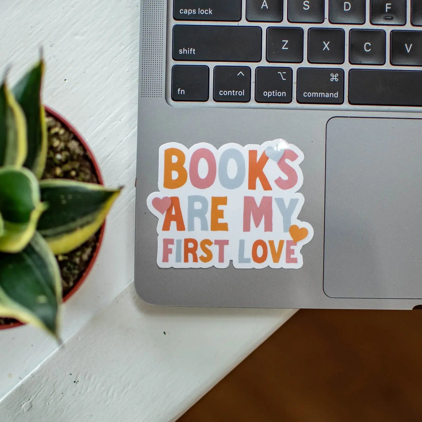 Books are my First Love - Sticker by Still Magnolia, vinyl decal detail photo 2
