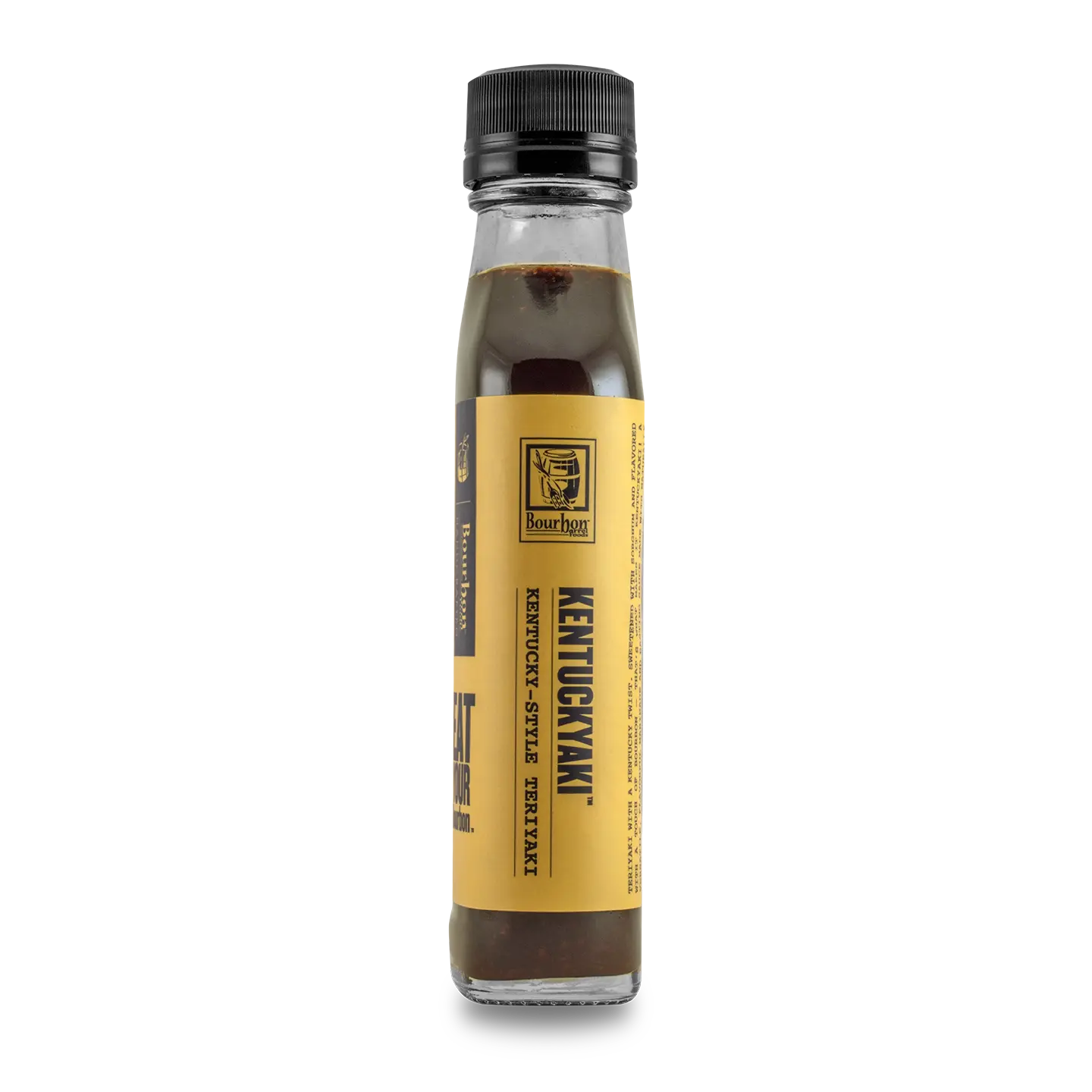 Bourbon Barrel Foods Kentuckyaki bottle, a Kentucky-style teriyaki sauce.