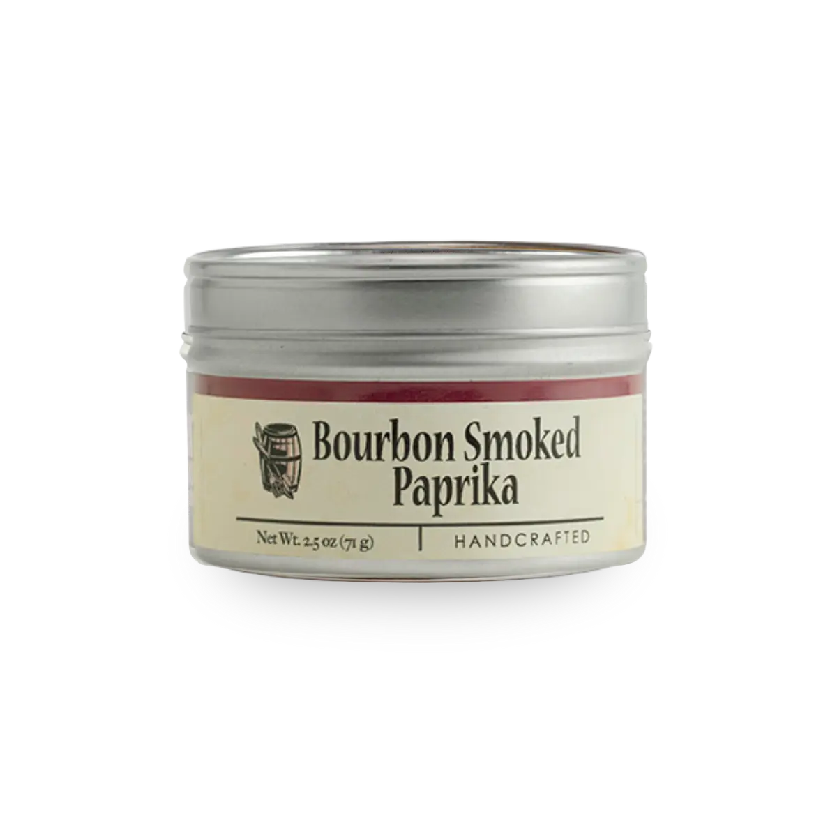Bourbon Smoked Paprika spice in a 2.5 oz tin from Main Street Collective