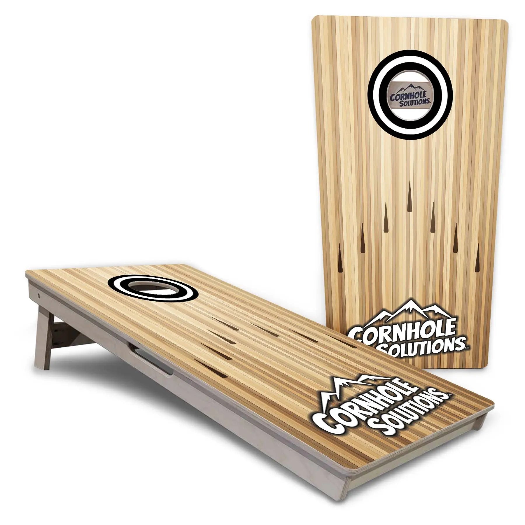 Bowling Black Logo Cornhole Boards - Professional Tournament Series by Cornhole Solutions, Southern home decor main product photo
