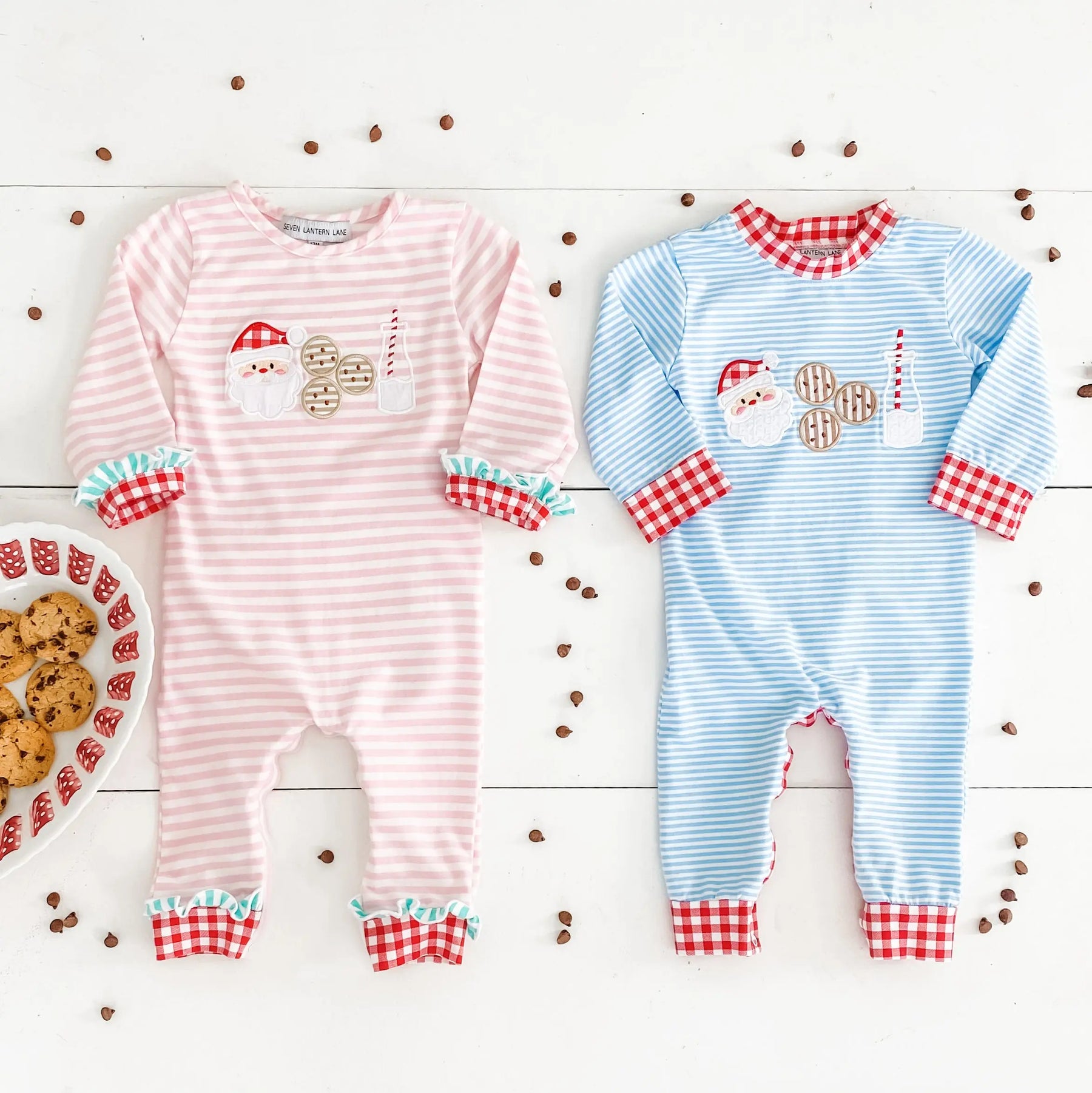 Boys Cookies For Santa Romper Seven Lantern Lane