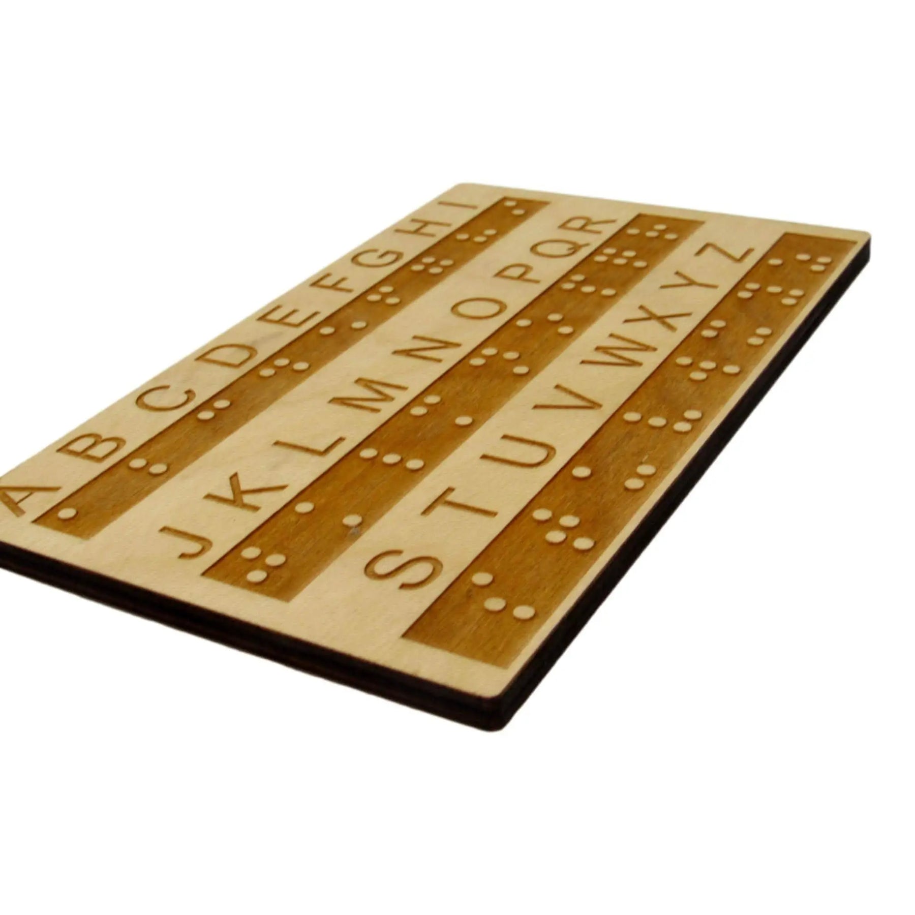Braille Alphabet Board, Tactile Raised Dots, Made in the USA by Creative Escape Rooms, reading toys main product photo