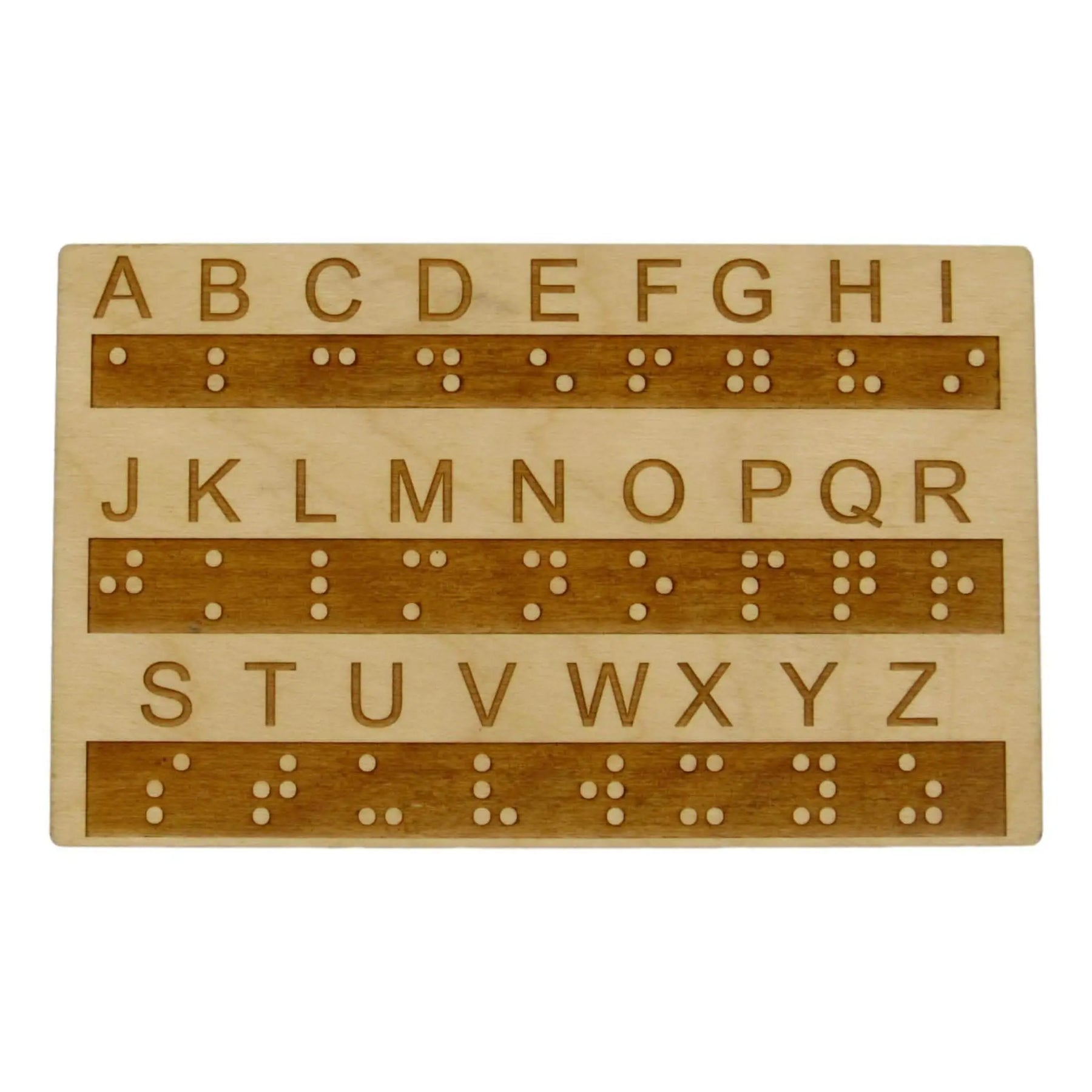 Braille Alphabet Board, Tactile Raised Dots, Made in the USA by Creative Escape Rooms, reading toys detail photo 3