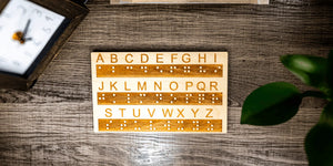 Braille Alphabet Board, Tactile Raised Dots, Made in the USA by Creative Escape Rooms, reading toys detail photo 9
