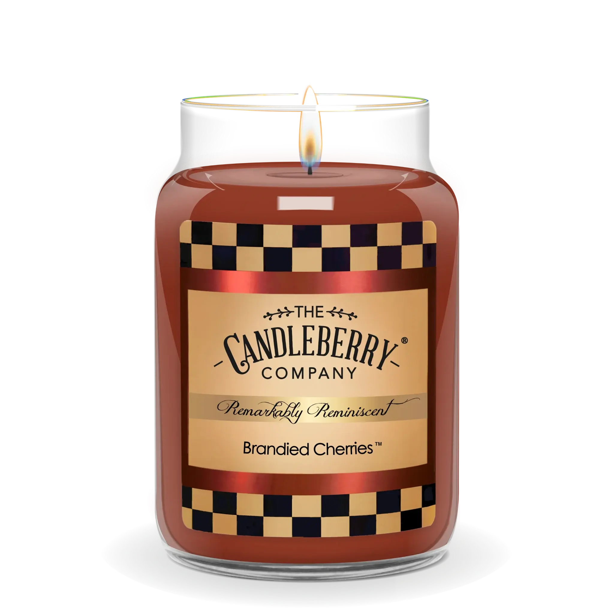 Brandied Cherries™, Large Jar Candle (Collective) by The Candleberry® Candle Company, scented candle detail photo 2