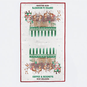 Breakfast with Santa Kitchen Towel by Nola Tawk, tea towel main product photo