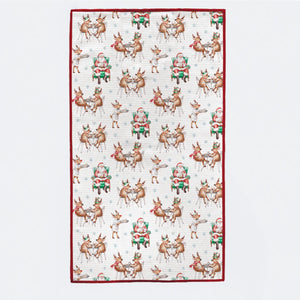 Breakfast with Santa Kitchen Towel by Nola Tawk, tea towel detail photo 2