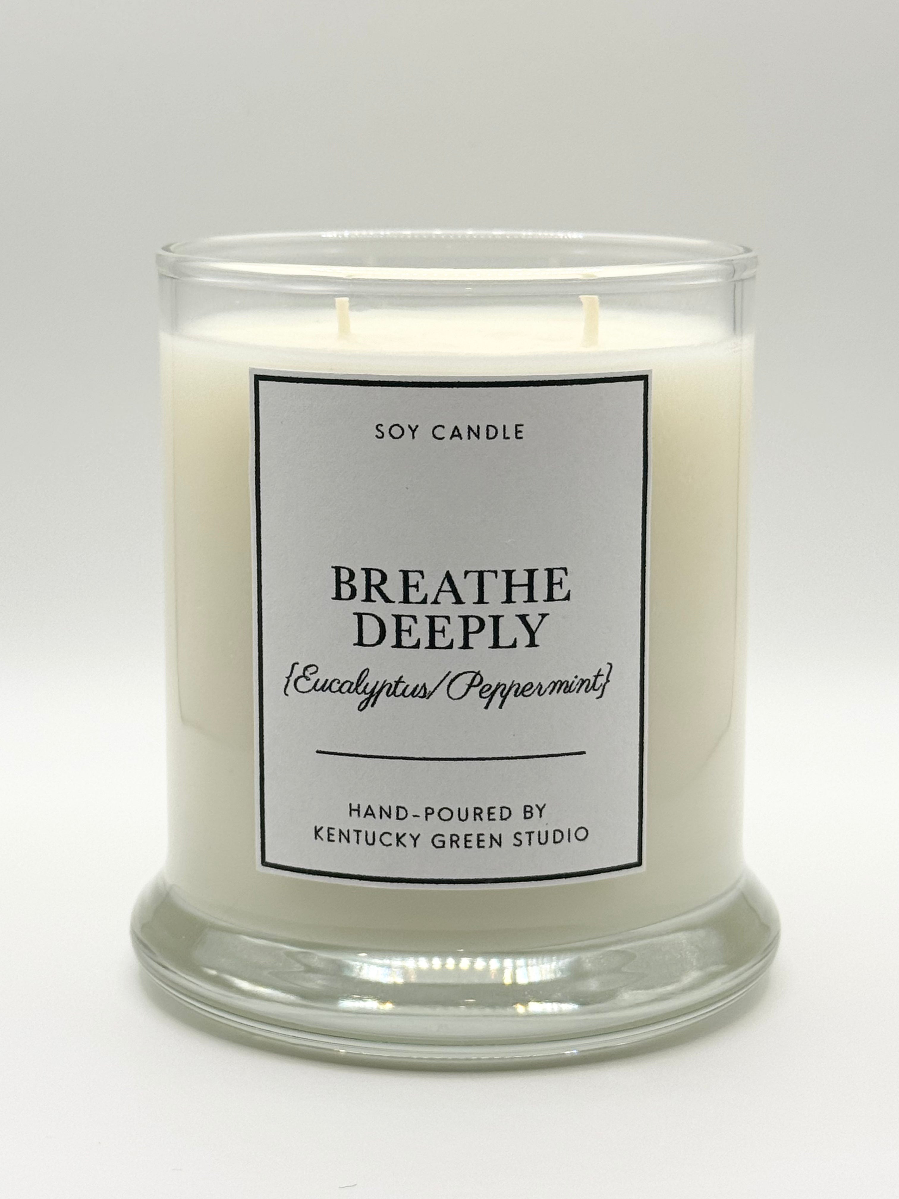 Breathe Deeply Soy Candle by Kentucky Green Studio, scented candle main product photo