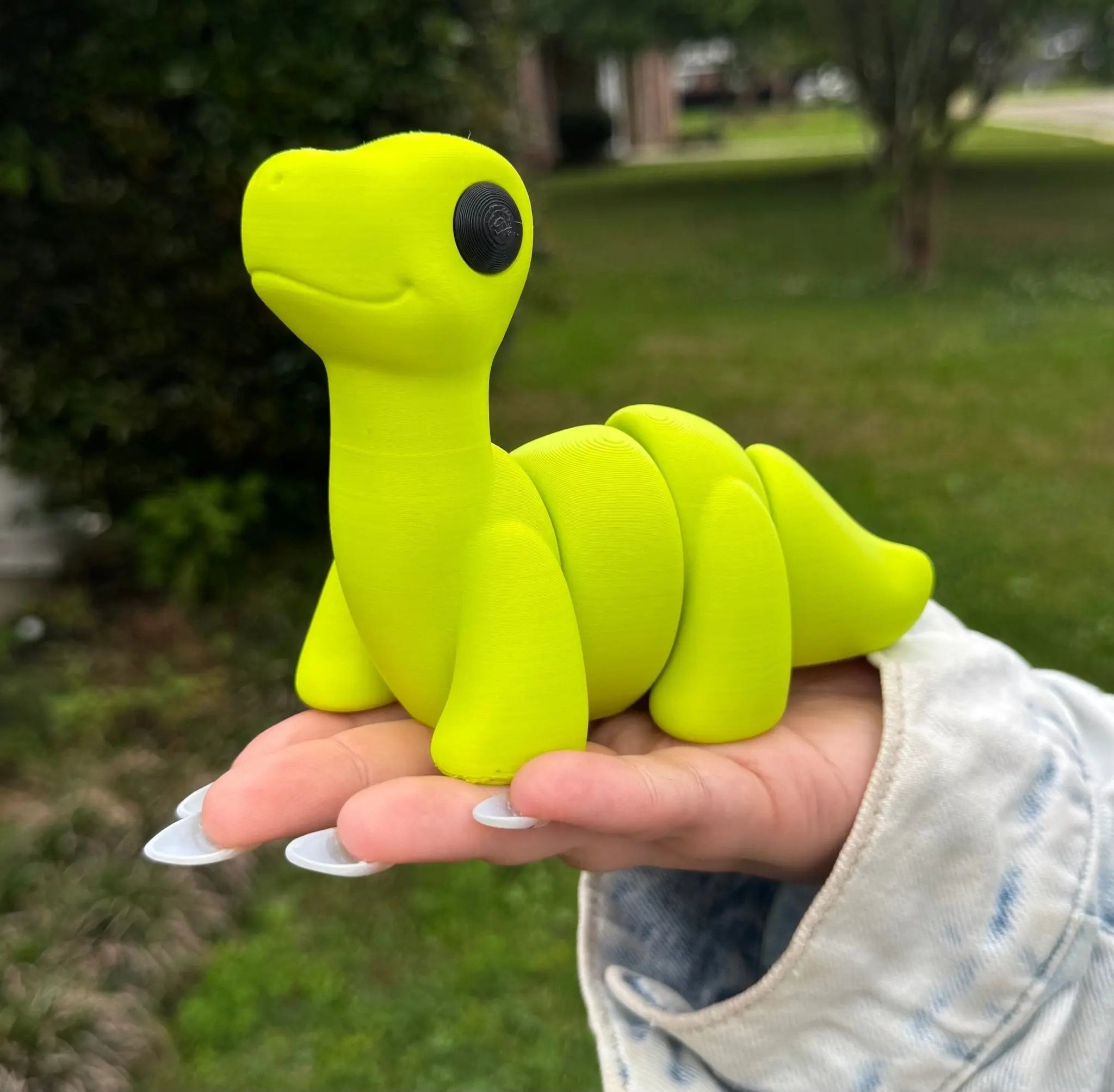 Brontosaurus Fidget Toy: 3D Printed Dinosaur, Sensory Toy, Handmade in Mississippi by Mushroom Lady Co.
