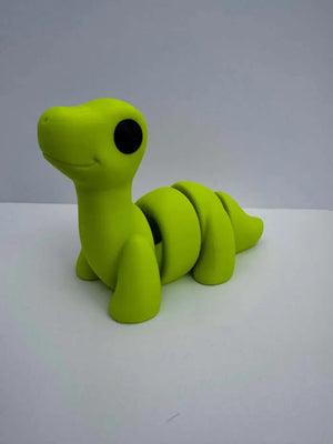 Brontosaurus 3D Printed Fidget Toy | Large Dinosaur Sensory Toy by Mushroom Lady Co, paper gift detail photo 3