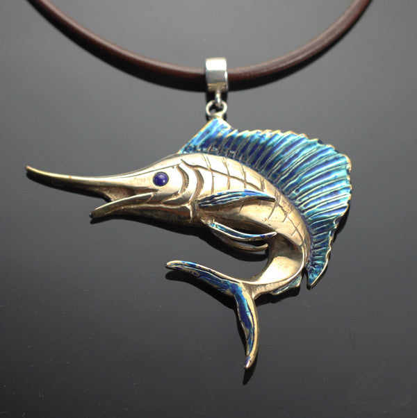 Bronze Sailfish Pendant-BRF1009