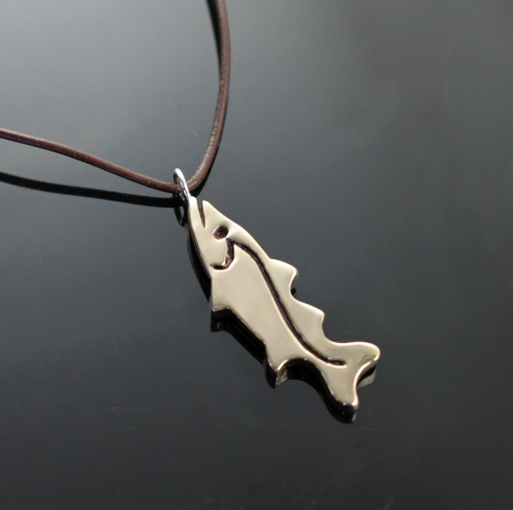 Bronze Sm Snook Pendant-BRF1023