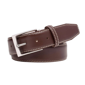 Brown Smooth Italian Calf Leather Belt