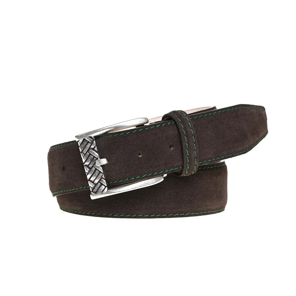Brown Suede Leather Belt