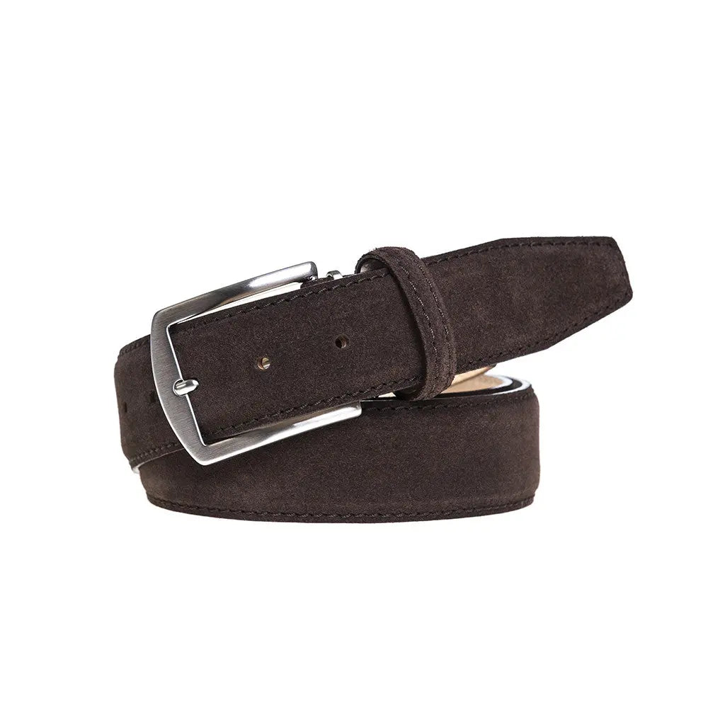Brown Suede Leather Belt