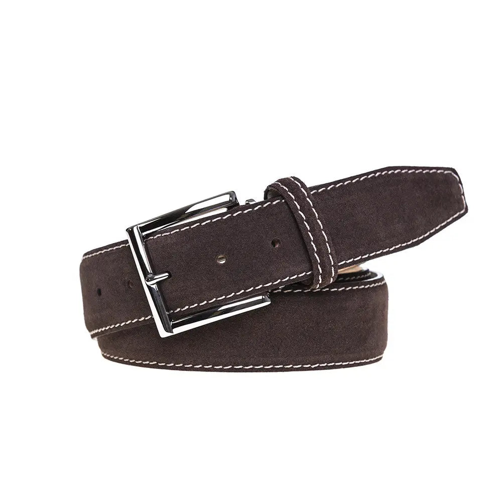 Brown Suede Leather Belt