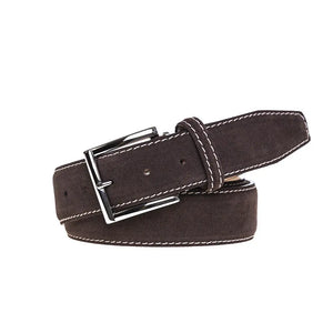 Brown Suede Leather Belt