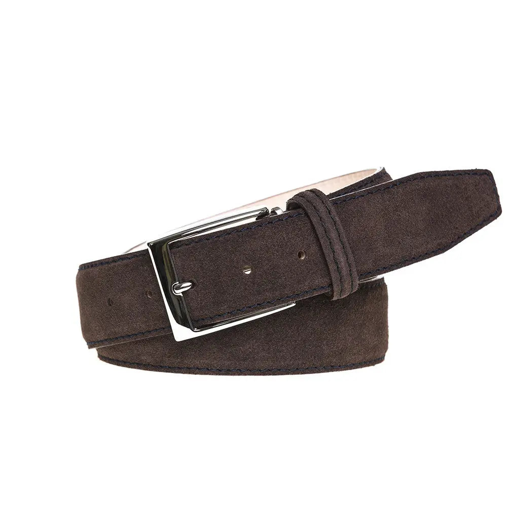 Brown Suede Leather Belt