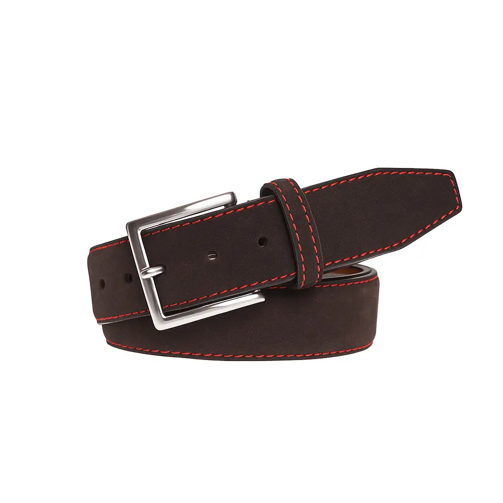 Brown Suede Leather Belt