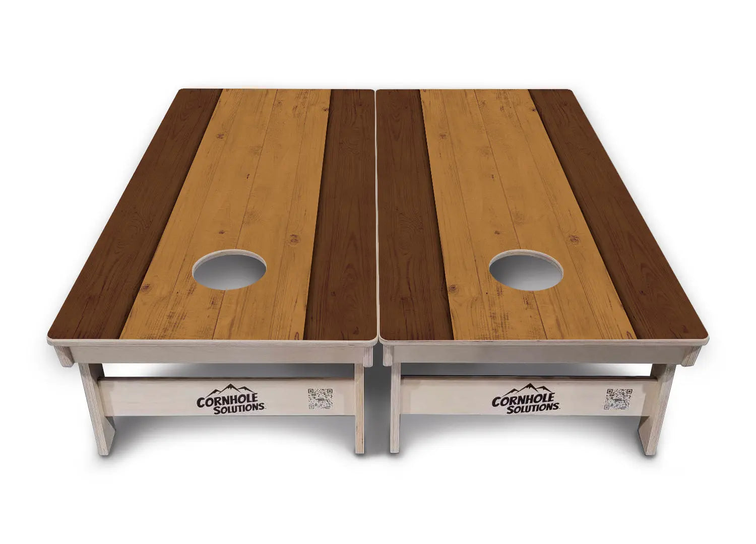 Brown Two Tone Planks Cornhole Boards - Professional Tournament Series Cornhole Solutions
