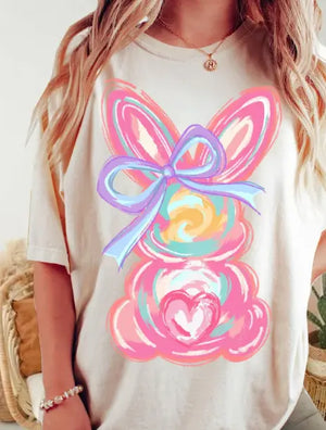 Brushstroke Easter Bunny Shirt by Southern Backroad Tees LLC, Southern lifestyle apparel main product photo