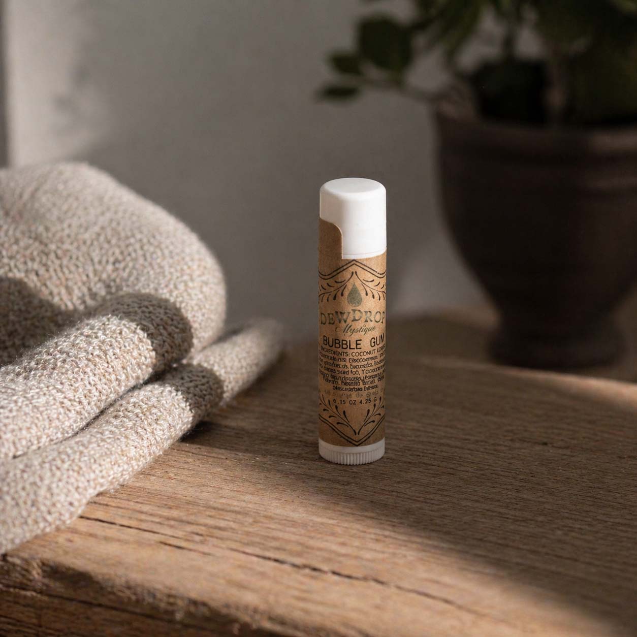Bubblegum Lip Balm by Dewdrop Mystique LLC, natural skincare main product photo