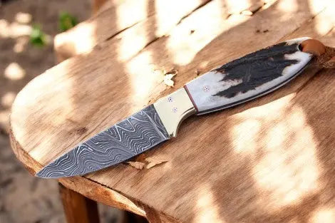 Buckaroo Western Cutlery Knife - Custom Handmade Damascus Steel by Damascus Knife Store, Damascus knife main product photo