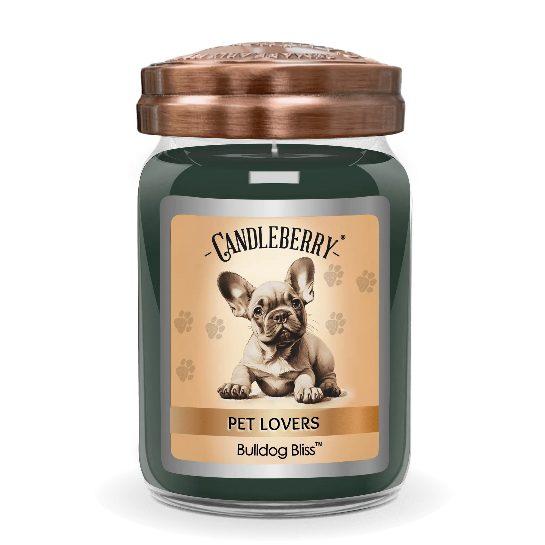 Bulldog Bliss™ - Large Jar Candle (Collective) by The Candleberry® Candle Company, scented candle main product photo