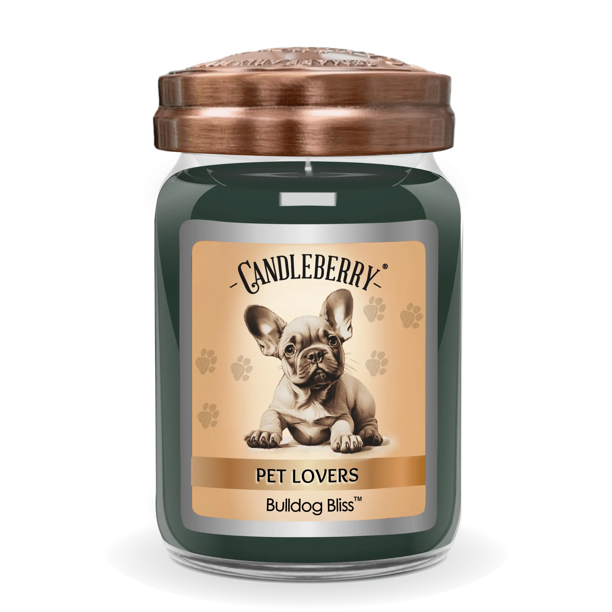 Bulldog Bliss™ - Large Jar Candle (Collective) by The Candleberry® Candle Company, scented candle main product photo