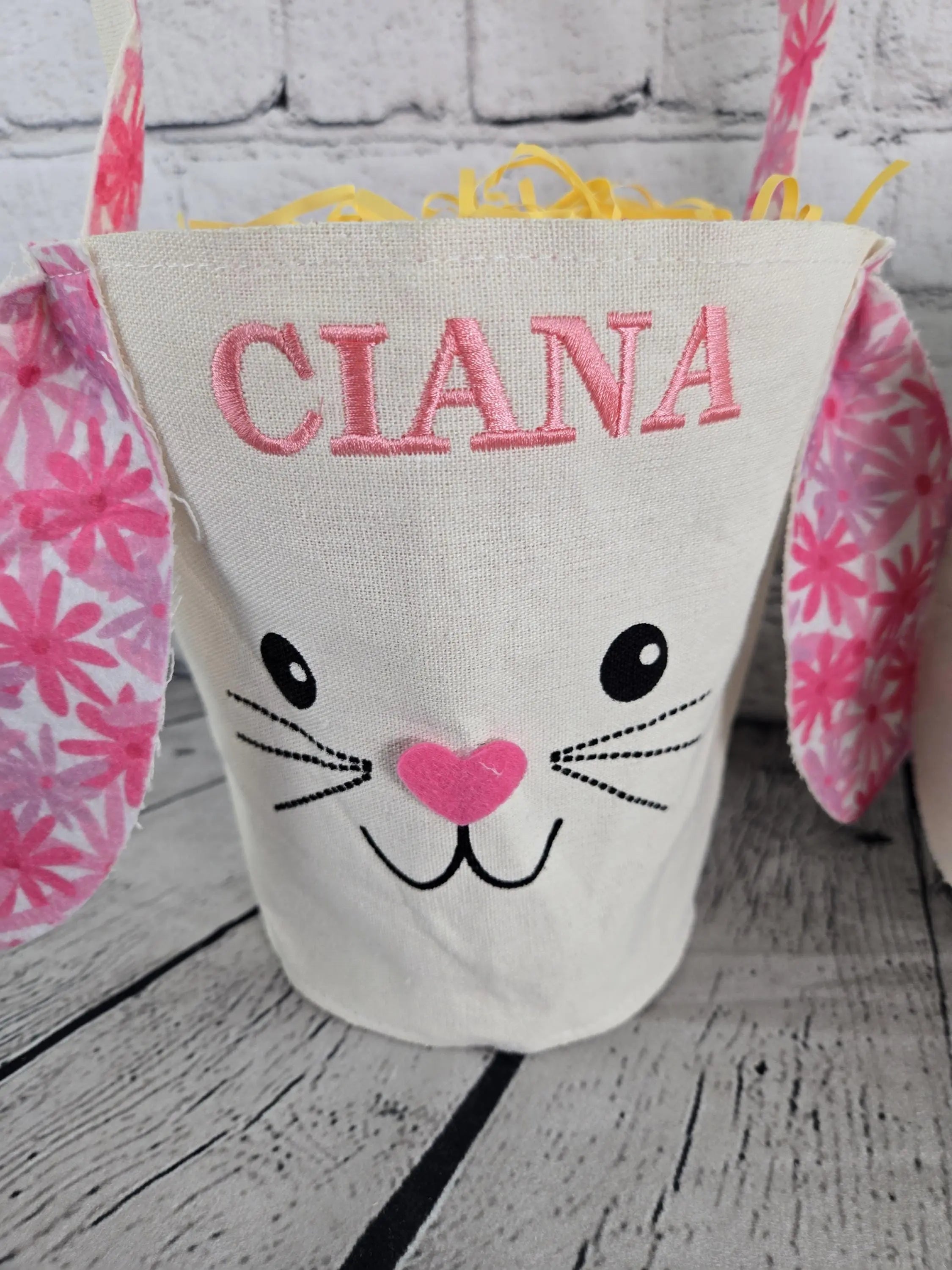 Bunny Face Personalized Easter Bag EverLee Creations