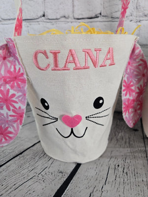 Bunny Face Personalized Easter Bag EverLee Creations
