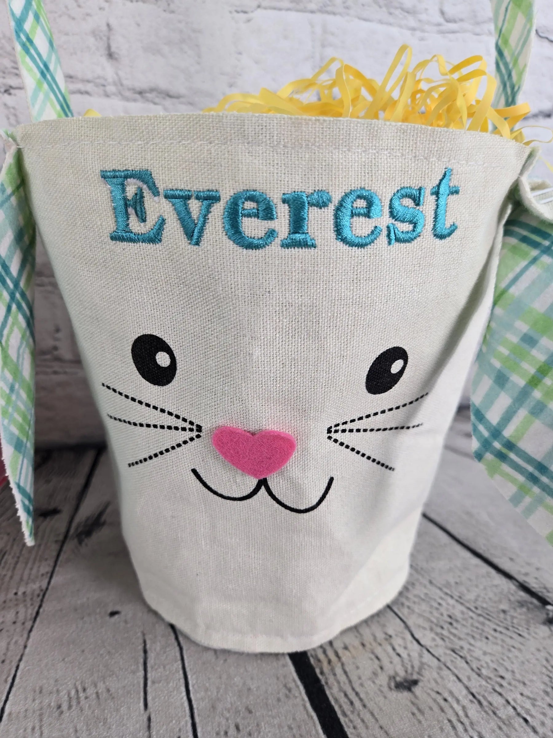 Bunny Face Personalized Easter Bag EverLee Creations