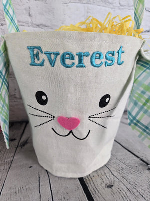 Bunny Face Personalized Easter Bag EverLee Creations