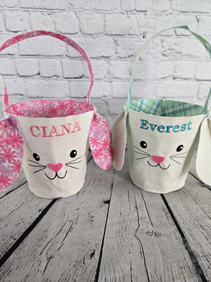 Bunny Face Personalized Easter Bag EverLee Creations
