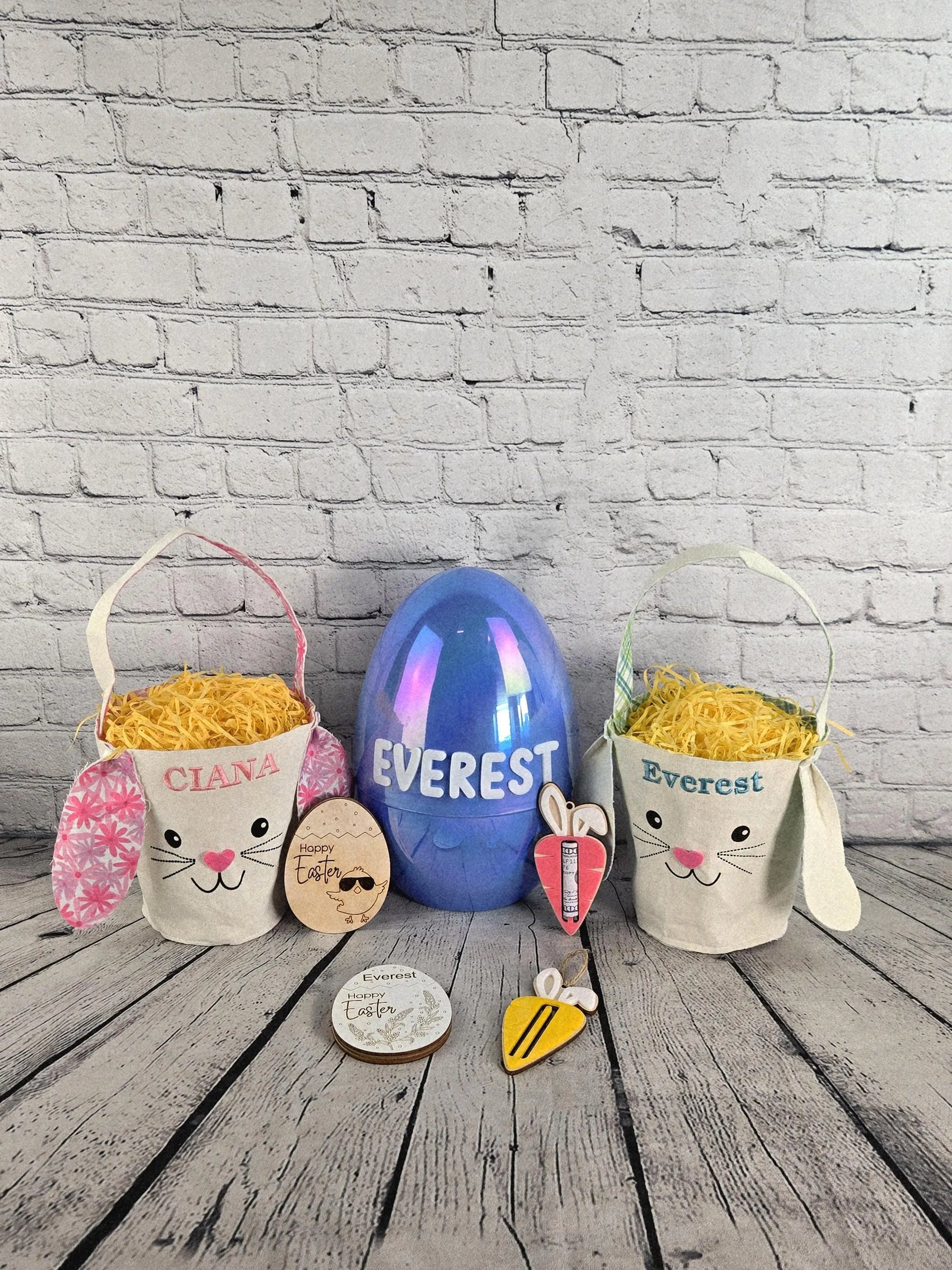 Bunny Face Personalized Easter Bag EverLee Creations