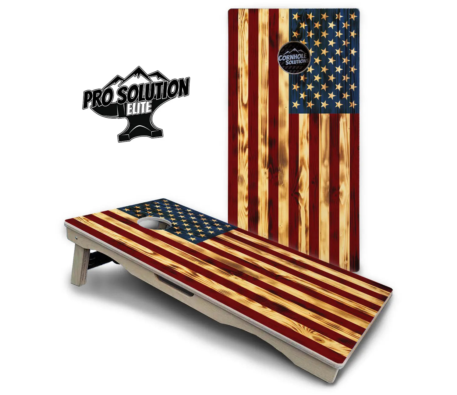 Burnt Color Flag Cornhole Boards - Pro Solution Elite Series by Cornhole Solutions, custom cornhole board detail photo 2