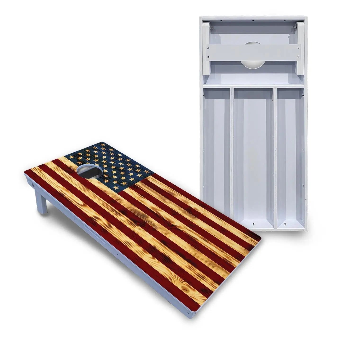 Burnt Colorful Rustic Flag Cornhole Boards - All Weather Series Cornhole Solutions