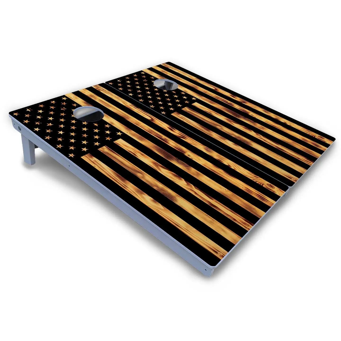 Burnt Rustic Flag Cornhole Boards - All Weather Series Cornhole Solutions