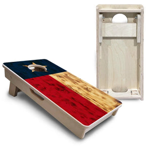 Burnt Texas Flag - Mini or Vacation Cornhole Boards by Cornhole Solutions, custom cornhole board detail photo 5