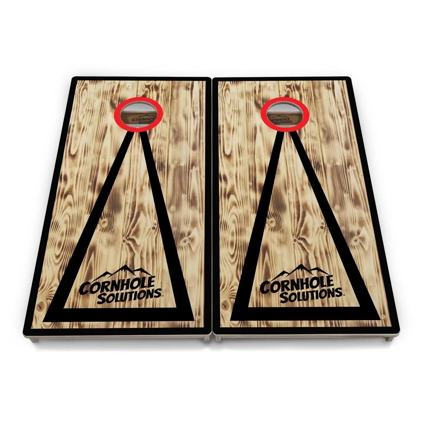 Burnt Triangle CS Logo Cornhole Boards - Professional Tournament Series by Cornhole Solutions, custom cornhole board detail photo 2