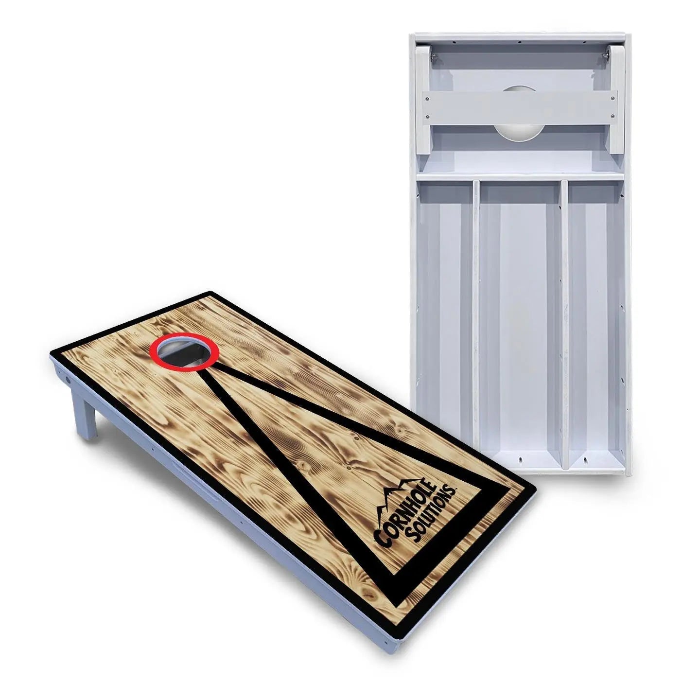 Burnt Triangle Cornhole Boards - All Weather Series by Cornhole Solutions, custom cornhole board main product photo