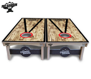 Burnt Triangle Cornhole Boards - Pro Solution Elite Series by Cornhole Solutions, custom cornhole board detail photo 3